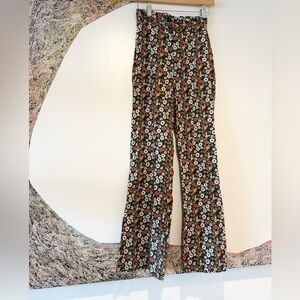 Saint Geraldine floral bell bottom cotton pants xs
